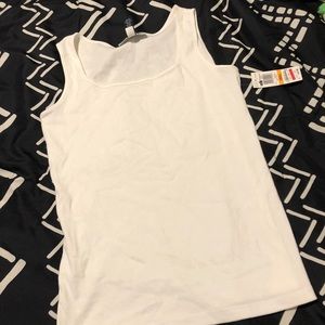 Plain white tank top